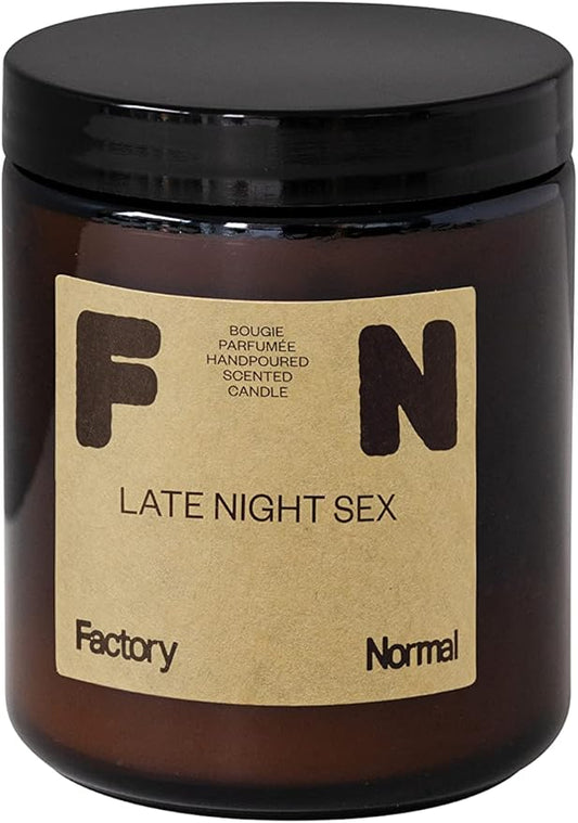 Late Night Scented Soy Candles, Factory Normal Handmade Amber Jar Candle, 8oz, 20-35 Hour Burn Time