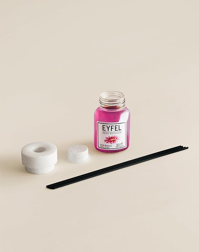 EYFEL Reed Diffusers for Home – Flower Garden Reed Diffuser Set 4.05 fl oz Oil Diffuser Sticks, Bathroom Diffuser, Home Fragrances, Scented Sticks, Home Décor