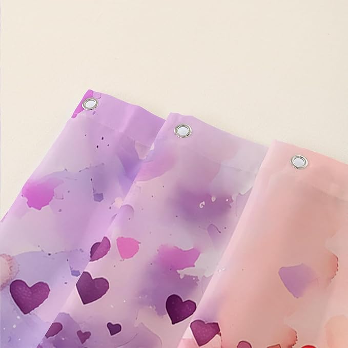 AILONEN Tree of Life Shower Curtain for Bathroom,Watercolor Hearts Tree Printed Waterproof Bath Curtain,Colorful Tree Leaves of Life Abstract Boho Shower Curtain 72" W x 72" H