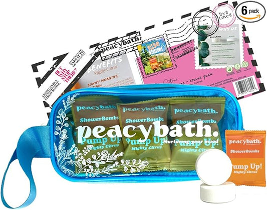 Shower Steamers Aromatherapy 6 Pack - Easter Basket Stuffers, Relaxation Birthday Gifts for Mom, Dad, Best Friend, Mothers Day Gift, Travel Essentials, Stress Relief, Self Care - Citrus, Bath Set