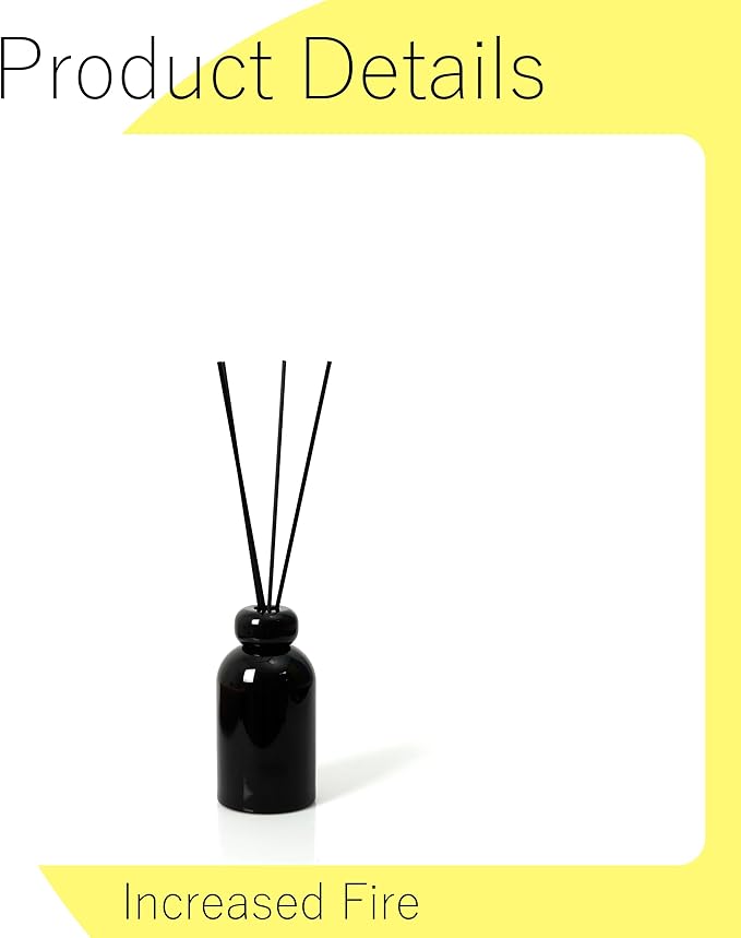 Black Oil Diffuser Sticks 50pcs 9in/23cm0.118in/3mm Fragrance Refill Fibre Reed Thick Diffuser Sticks for Home Office Spa and Bedroom
