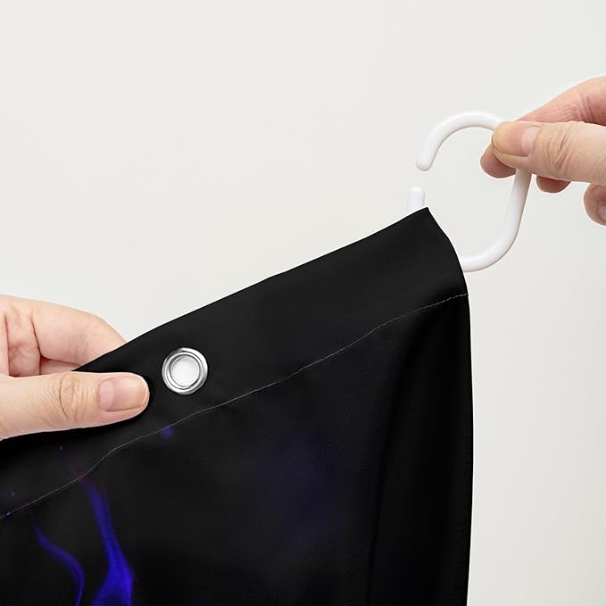 AILONEN Butterfly Shower Curtain for Bathroom, Purple Fire Butterfly Bath Curtain,Minimalism Fashion Bathroom Curtain,72" W*72" H Polyester Waterproof with 12 Plastic Hooks