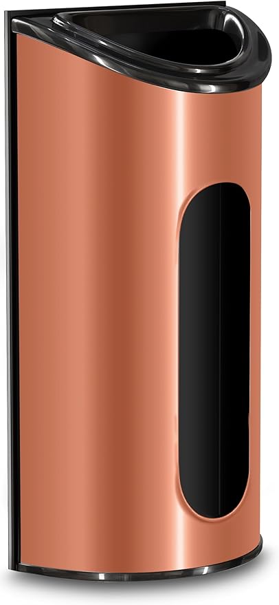 Utopia Kitchen Grocery Plastic Bag Holder and Dispenser Medium, Easy Wall Mount Bag Saver, Stainless Steel, Copper