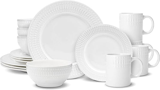 Pfaltzgraff Cassandra 16-Piece Porcelain Dinnerware Set, Service For 4