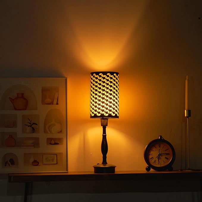 UMEXUS Rechargeable LED Cordless Lamp with Dimmer, Small Battery Operated Lamp, Touch Outdoor Patio Table Light, Living Room Side End Table Entryway Bedside Ambient Lighting Antique Bronze