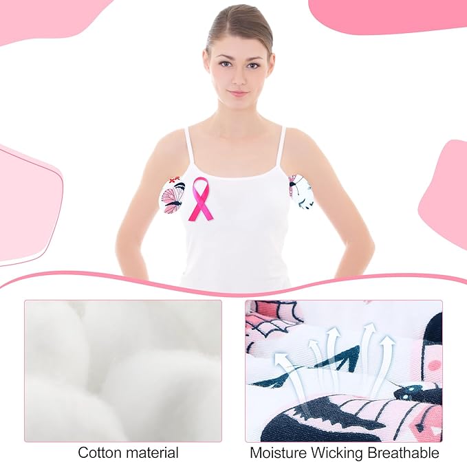 Juexica 4 Pcs Lymphedema Axilla Pillow Mastectomy Pillow Cotton Post Breast Surgery Pillow Mastectomy Recovery Breast Pillow for Sleeping Mastectomy Underarm Pillow Armpit Pain Relief (Flower)