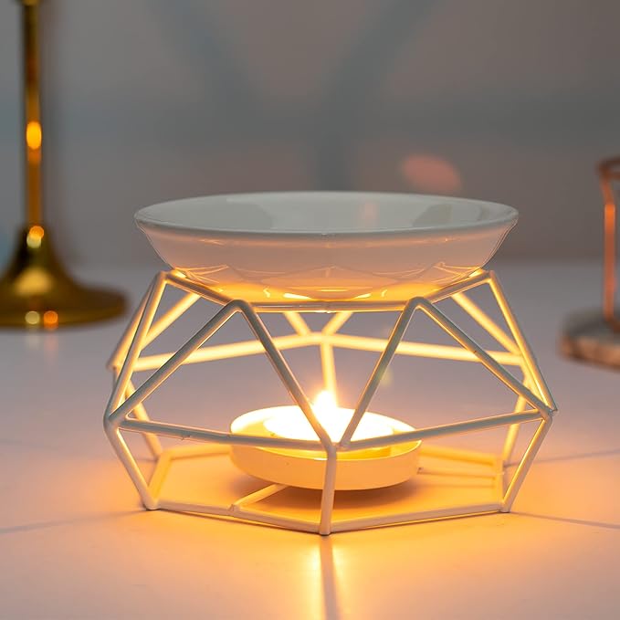 Wax Oil Burner Metal | Oil Wax Melt Burner | Canlde Tealight Holder | Scented Diffuser | Spiriual Gifts for Home Decoration