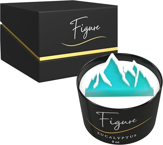 All Natural Aromatherapy Candle for Women & Men | Camping Candle | Repel Mosquitos | Beeswax & Organic Soy Wax Blend | Essential Oils | 100% Beeswax Wick | Premium Gift Box | Teal Mountain Eucalyptus
