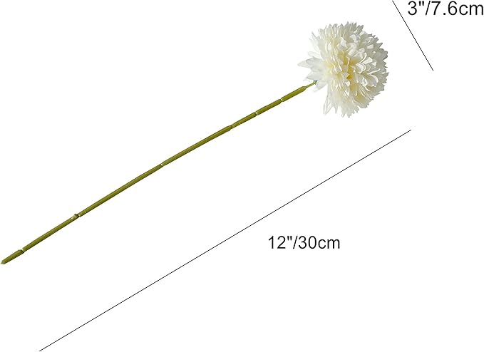 Mandy's Multicolor Artificial Ball Chrysanthemum 12 Stems Faux Flowers with Bendable Stems for DIY Wedding Centerpiece Fall Decor Home Arrangements