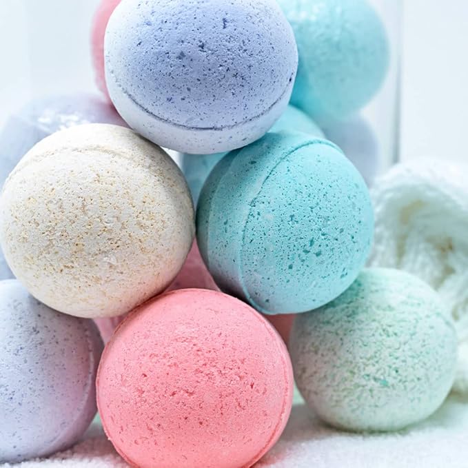 Vitabath Cool Spearmint & Thyme Bath Fizzies with Epsom Salt Relax Nourish Unwind Body & Mind Calming Aromatherapy for Muscle Soreness & Reviving Skin Nourishment - 6 Count