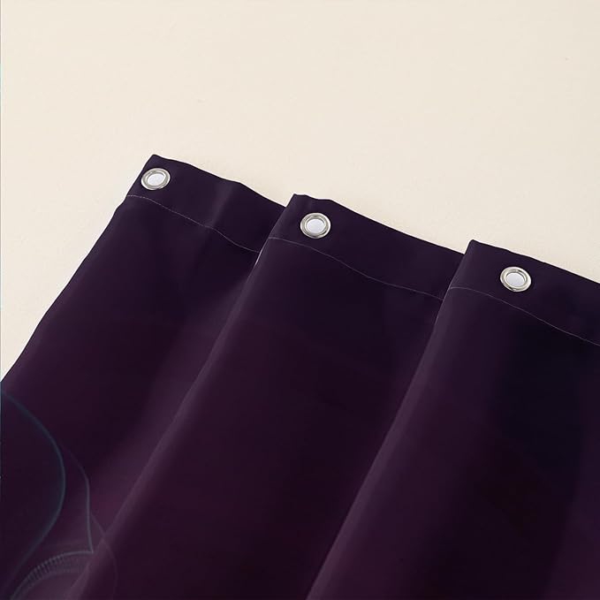 AILONEN Love Theme Shower Curtain for Bathroom,Romantic Smoky Butterfly Bath Curtain,Gradient Love Shabby Chic Print Black Shower Curtain with 12 Plastic Hooks,Waterproof 72" W*84" H