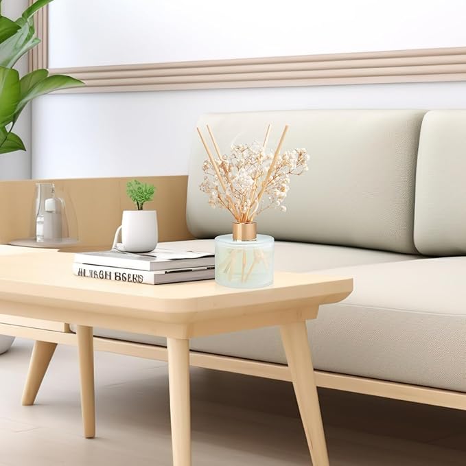 Scent Diffuser Set, White Jasmine & Linen & Melon Scent Diffuser 3 Packs * 5.28oz (150ml) with 24 Sticks Long Lasting Fragrance for Home, Bathroom, Room Decor