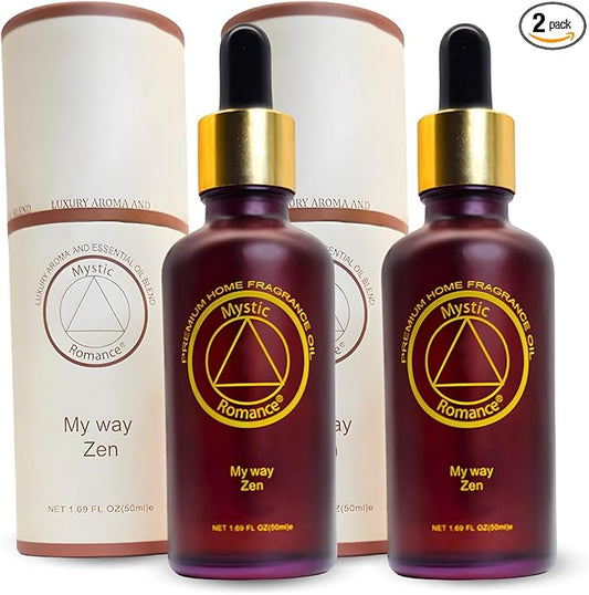 Mystic Romance My Way Zen Premium Home Fragrance Oil - for Aroma Oil Diffusers and Burner Oil Lamps (100ml, Glass) (Pack of 2)