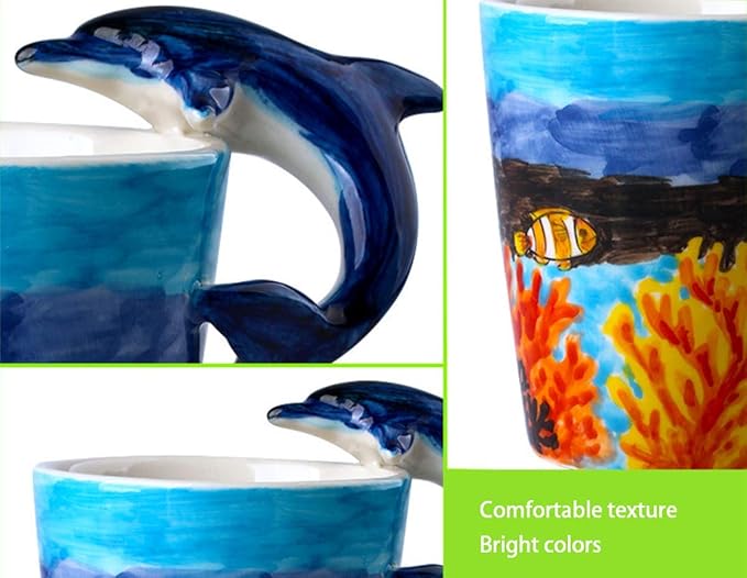 Hand-painted Animals Ceramic Mug (13.66oz) (Octopus)