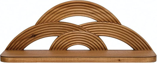 Bloomingville MDF and Wood Arches, Natural Wall Shelf, 24" L x 7" W x 9" H, Brown