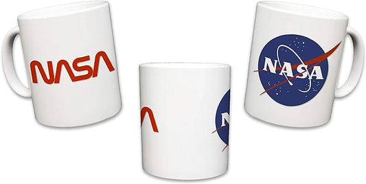 Sweet Gisele | NASA Mug | Original Ceramic Coffee Cup | Iconic Meatball Logo & Classic Red Insignia Design | Beautiful Vivid Colors | Great Novelty Gift | White Mugs | 11 Fl. Oz (White)