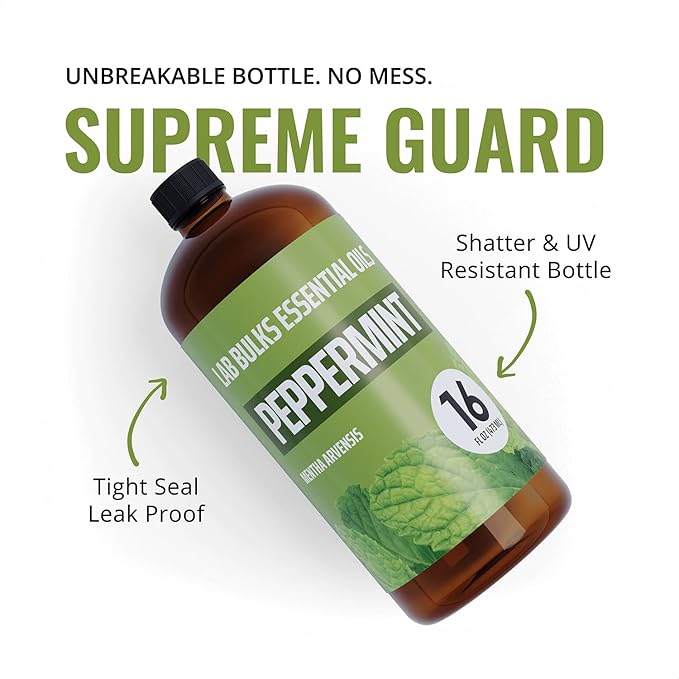 Peppermint Essential Oil (16 oz, 2 Pack) – Bulk Peppermint Oil for Diffusers, Candles, Cleaning & Sprays