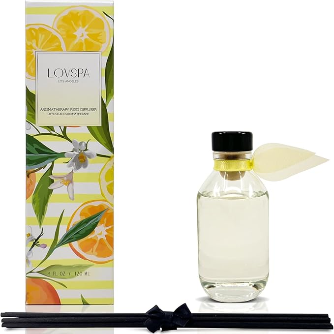 LOVSPA Sage & Citrus Reed Diffuser Set - Reed Diffusers for Home with Long Lasting Fragrance - Non-Toxic Oil Reed Diffuser - Made in The USA