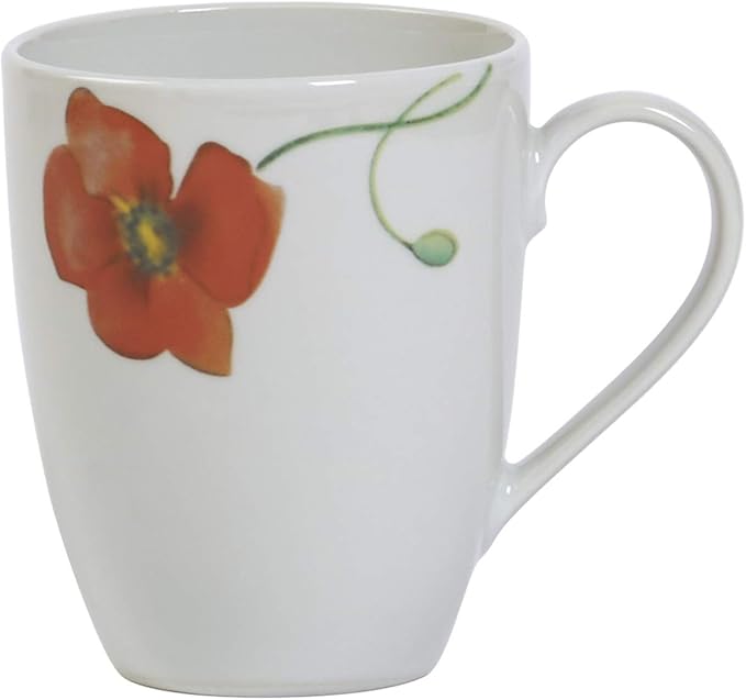 Poppy - 16 Piece Square Dinnerware Set, Service of 4