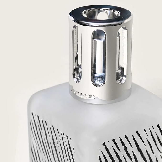 MAISON BERGER Lampe Berger Giftset Ice Cube - Home Fragrance Diffuser - Perfuming - 5.5 x 3 x 3 inches - Made in France - Includes Fragrance Ocean Breeze 8.45 Fluid Onces - 250 milliliters (Zebra)