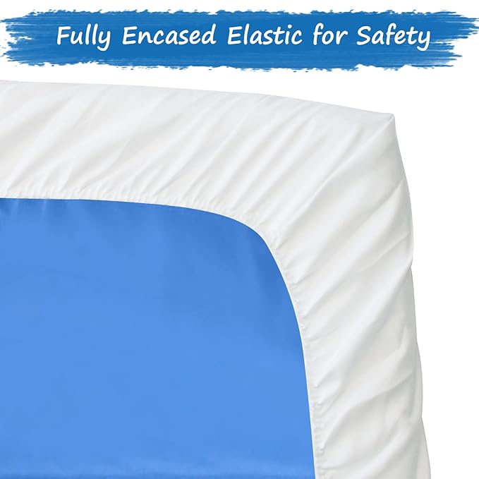 Nap Mat Cover 19" x 45" x 4" Fit for ECR4Kids Everyday Folding Rest Mat, Super Soft & Breathable Microfiber Baby Nap Mat Sheet for Preschool or Day Care, Boys and Girls, White