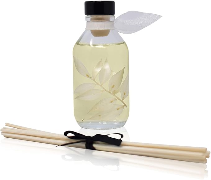 LOVSPA Coconut & Eucalyptus Reed Diffuser Set - Reed Diffusers for Home with Long Lasting Fragrance - Non-Toxic Oil Reed Diffuser - Made in The USA