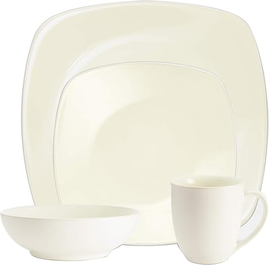 Noritake Colorwave White 4-Piece Square Place Setting, Service for 1