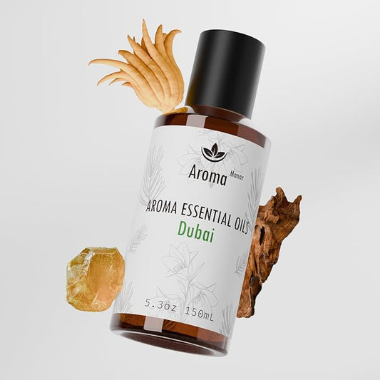 Hotel Fragrance Diffuser - Dubai Essential Oils Scent - Luxury Hotel Inspired Home Aromatherapy Diffuser Oil - Galbanum, Sandalwood, Musk - for Diffuser, Humidifier, Ultrasonic, Reed - 150ML