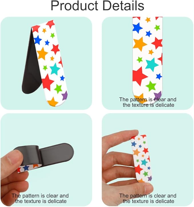 Magnetic Bookmarks - 15PCS Colorful Irregular Cute Magnet Bookmark Clips for Women, Men & Kids (Style-1)