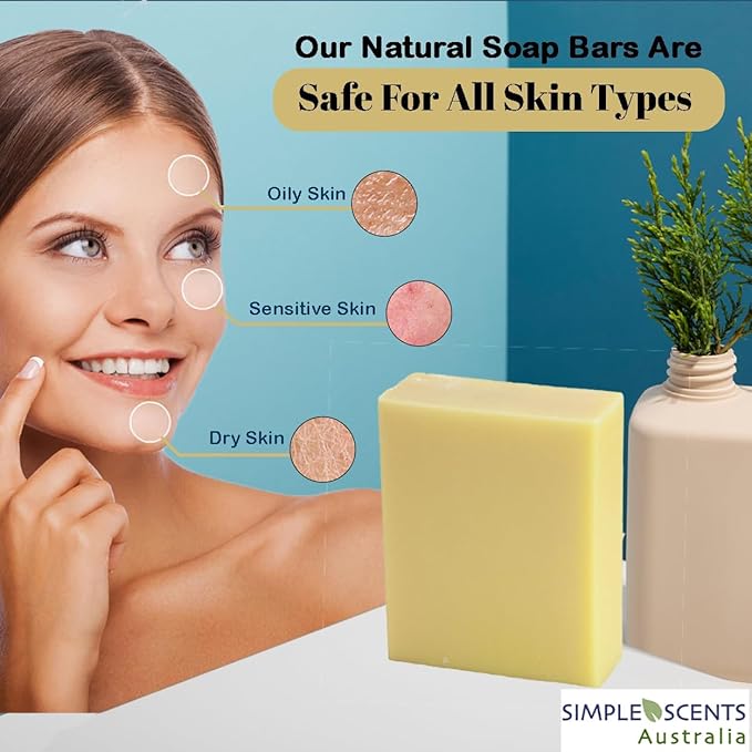 Honeysuckle Scented Natural Soap Bars (5 Bars), 3.5oz Moisturizing French Triple Milled Soap Bars Enriched with Shea Butter - Pure Plant Oil Bath & Body
