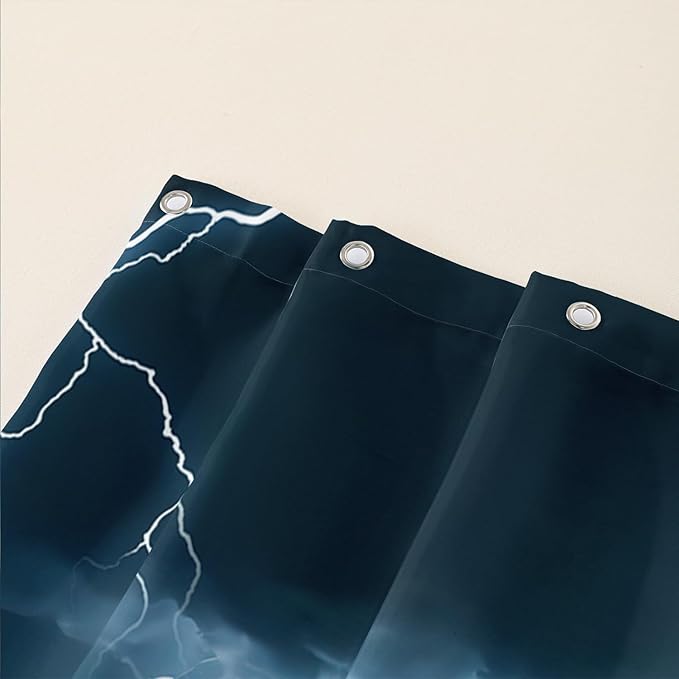 AILONEN Boys Dinosaur Shower Curtain, Monster Truck Bath Curtain,Lightning Roaring Dinosaur Kids Shower Curtain,Waterproof Curtain Bathroom 72" W*78" H Decor with 12 Plastic Hooks