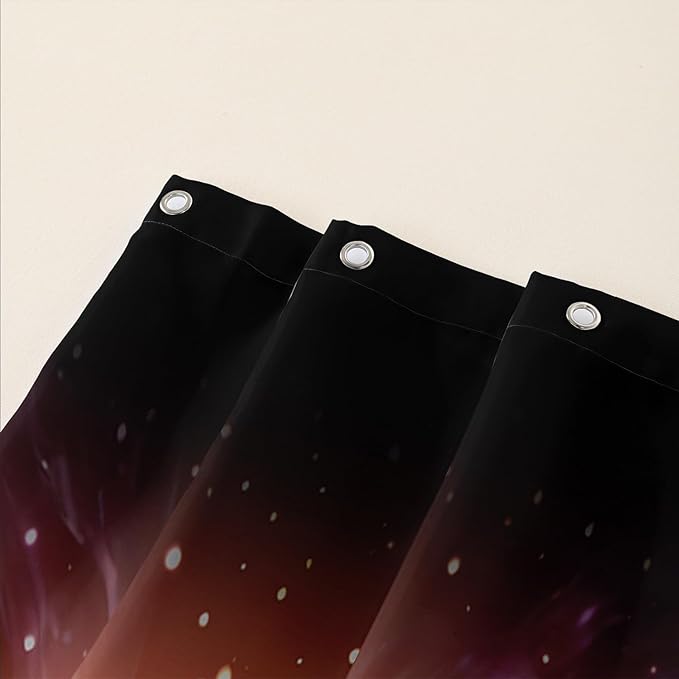 AILONEN 3D Dolphin Shower Curtain for Bathroom, Cute Kawaii Blue Ocean Dolphin Bath Curtain,Fantasy Smoky Print Black Curtain Waterproof with 12 Plastic Hooks for Boys Girls 60" W*72" H