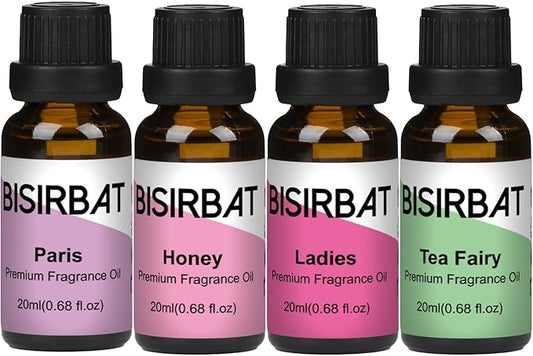 Fragrance Oil Set for Ladies, Women - Blend Essential Oils for Diffusers for Home, for Candle Making, Soap Making, Car - Aromatherapy Oils for Her - 20mlx4