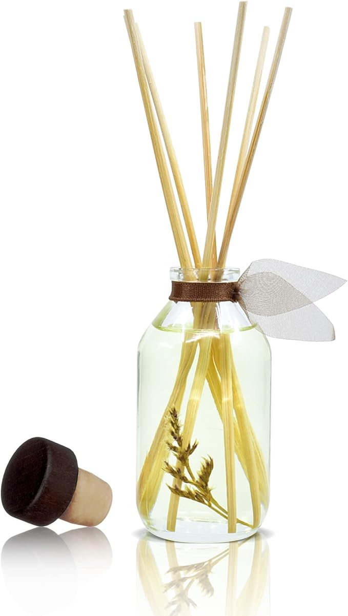 LOVSPA Cashmere Woods Reed Diffuser Set - Woods, Lavender, Lilac & Vanilla Fall Scent Diffuser - Reed Diffusers for Home with Long Lasting Fragrance - Non-Toxic Oil Reed Diffuser - Made in The USA