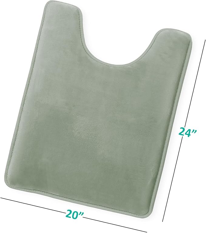 Clara Clark Bathroom Rugs, Velvet Memory Foam Bath Mat, Non-Slip Bath Rugs, Machine Wash, Dries Quickly, Ultra Soft Plush Bath Mats for Bathroom,