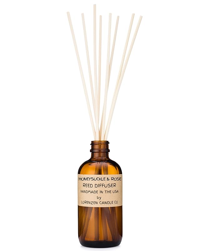 Honeysuckle & Rose Reed Diffuser Set | Handmade in the USA by American Workers | Lasts For 2-3 Months |