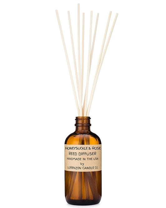 Honeysuckle & Rose Reed Diffuser Set | Handmade in the USA by American Workers | Lasts For 2-3 Months |