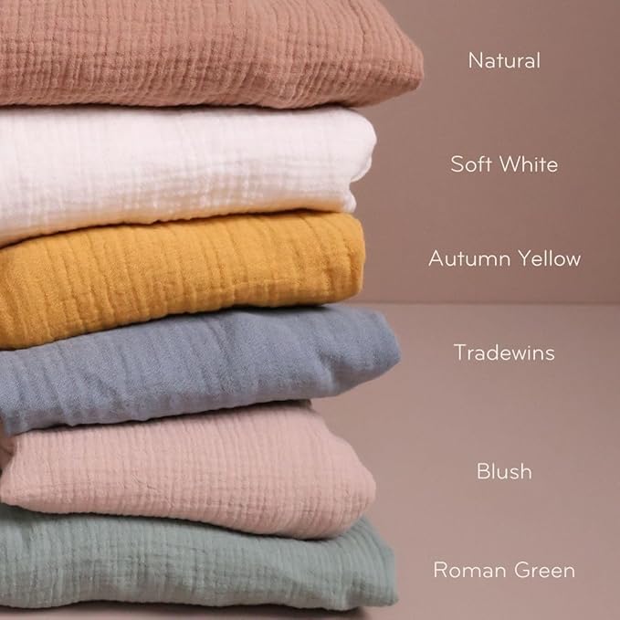 Denmark - Super Soft Muslin Mini Crib Sheets - 24'' x 38'' - 100% Organic Baby Crib Sheets for Boys and Girls (Blush)