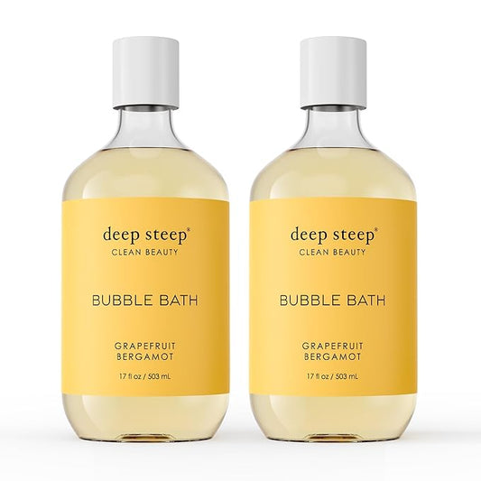 Deep Steep Bubble Bath, 17 Ounce (Pack of 2) (Grapefruit Bergamot)