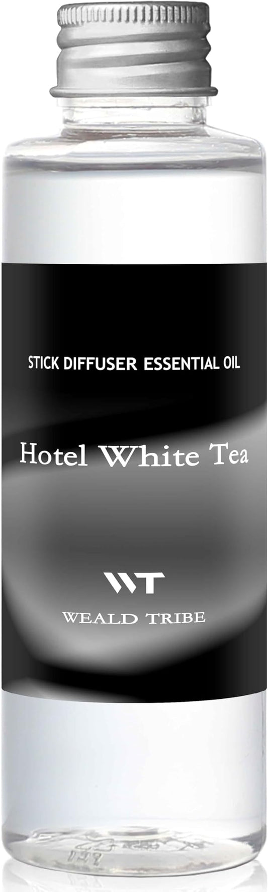 WEALD TRIBE Stick Diffuser Set, Diffuser Oil Refill, Stick Diffuser | Hotel White Tea Scent 4 fl oz(120ml) Home Fragrance Defusers | Scented Essential Oil Diffuser Sets with 6 Sticks