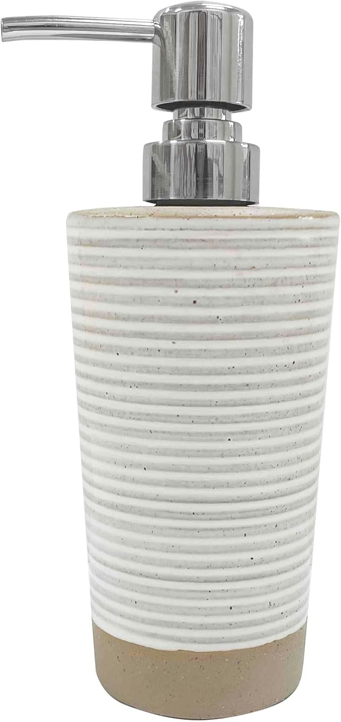 Avanti Linens - Accessory Set, Resin Tumbler, Toothbrush Holder, Soap Dish & Lotion Pump, Durable Bath Decor (Drift Collection)