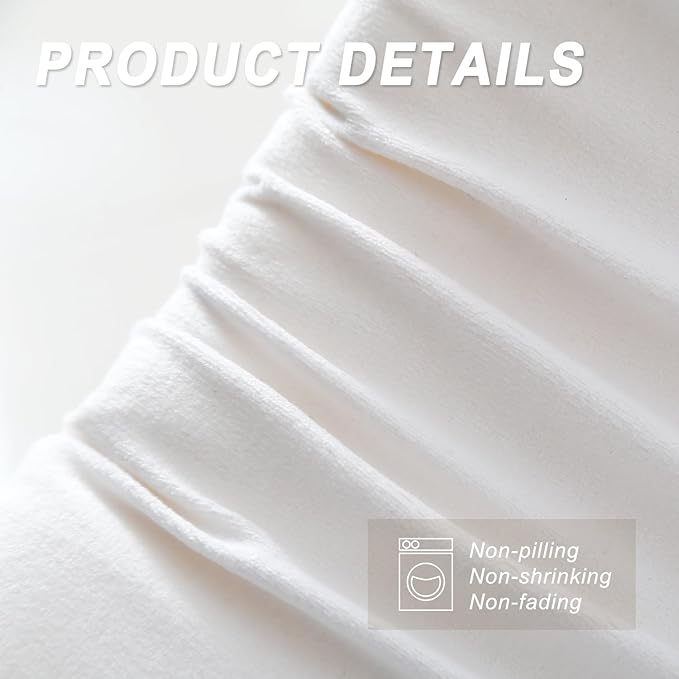 WdFour Bed Wedge Pillow, Close Off Headboard, Wall and Mattress Gap. Incline, Slanted Sweat-Proof Pillow for Neck and Back Pain Relief Anti-snoring for Comfortable Sleeping.(Off-White,60Wx10Dx6H)