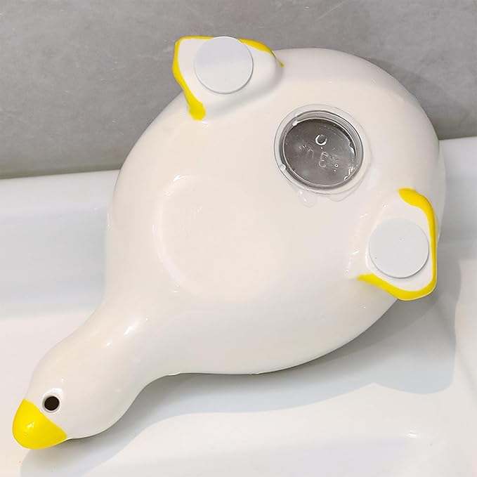 1 Pack Duck Ceramic Soap Dishes,Soap Holder with Drain,Soap Dish Container,Dish Soap Tray,Sponge Holder,Soap Tray for Shower,Bathroom,Bar,Kitchen,Counter (Duck)