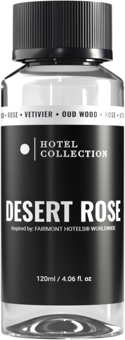 Hotel Collection - Desert Rose Essential Oil Scent - Luxury Hotel Diffuser Oil - Rose, Praline, Wood & Vetiver - for Essential Oil Diffusers - 120mL