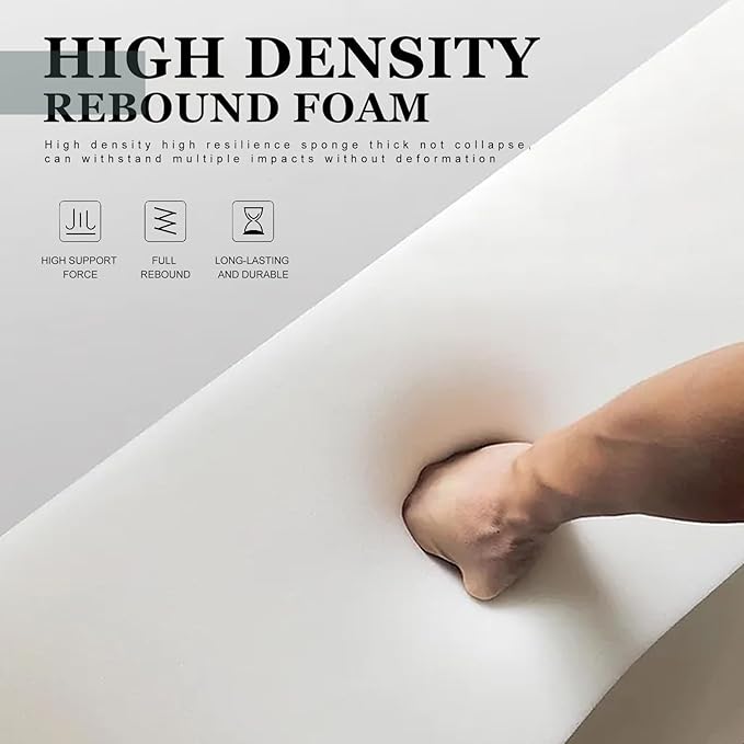 Mattress Extender, Bed Gap/Space Filler, Headboard Pillow Between Headboard and Mattress or Wall, High-Density Foam with Removable Cover(Light Grey-60 * 2 * 8in)