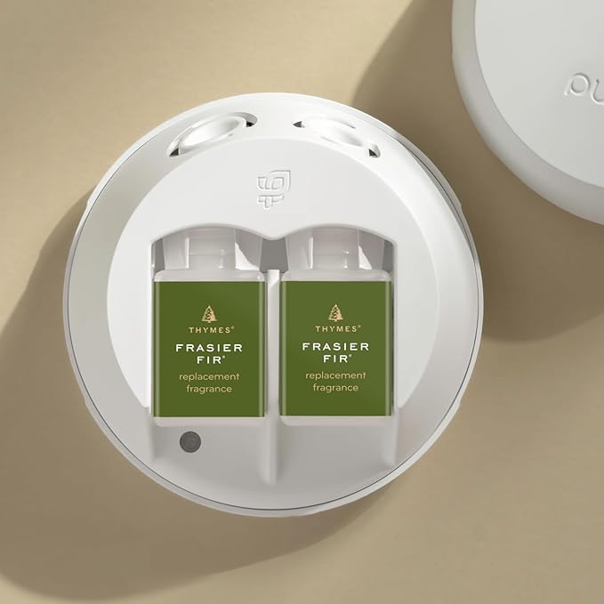 Thymes Pura 4 Diffuser Kit - Smart Home Fragrance Diffusers for Home - Includes Pura Air Freshener Device + 2 Pura Refills (Frasier Fir)