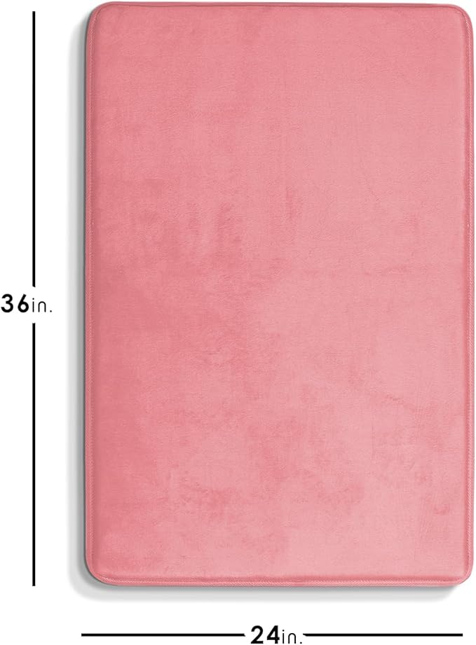 Clara Clark Bathroom Rugs, Velvet Memory Foam Bath Mat, Non-Slip Bath Rugs, Machine Wash, Dries Quickly, Ultra Soft Plush Bath Mats for Bathroom,