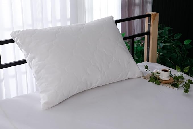 Slimline 100% Turkish Wool Pillow. Regulates temperature and provides anti-allergy comfort. Removable and washable cotton pillow cover. warm in winter and cool in summer. Medium firm- W 24 X L 17 in