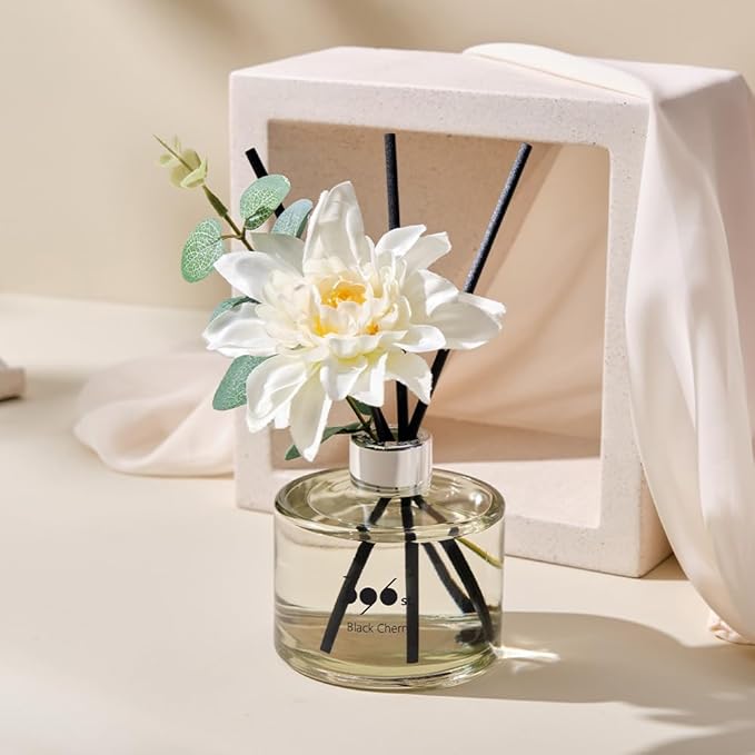 396 st. Dahlia Flower Reed Diffuser, Red Rose(Also Known as Rose Perfume), 200ml(6.7oz) / Reed Diffuser Sets, Scentsy Home Fragrance, Scented Oils, Home & Bathroom Décor