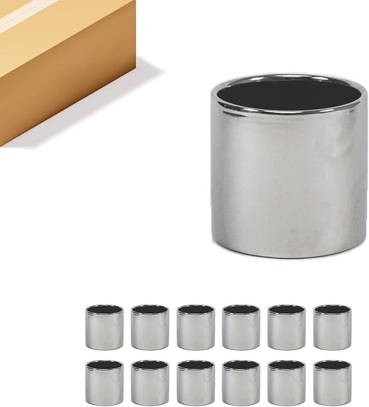 WGVI Silver Ceramic Cylinder Vase Width 5.5" Height 5", Flower Arrangements, Candle Holder, Terrarium Planter Pot, Storage Container Organizer, Pen Brush Holder, Smooth Silver Tabletop Decor, 12 Pc